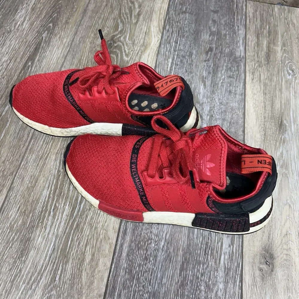 Adidas Youth US Size 6 Red Black NMD_R1 Speckle Pack Scarlet Low EF3648 Shoes